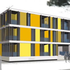 Progetto per edificio residenziale (Grosseto), rendering