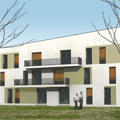 Progetto per due edifici ecosostenibili (Foligno), rendering