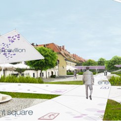 Riqualificazione dell'argine del fiume Drava (Maribor), rendering