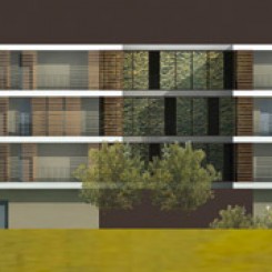 Progetto per residenze universitarie (Perugia), prospetto