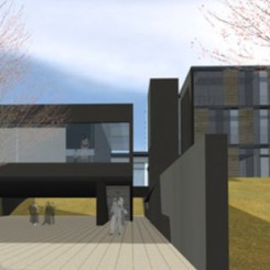 Nuova sede della Provincia di Pisa, Parco di Cisanello, rendering di progetto