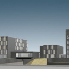 Nuova sede della Provincia di Pisa, Parco di Cisanello, rendering di progetto