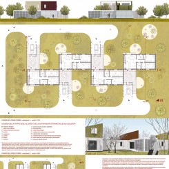 Progetto per residenze sociali (Vigonza), tavola di progetto