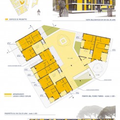 Progetto per edificio residenziale (Grosseto), tavola di progetto