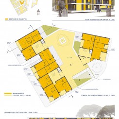 Progetto per edificio residenziale (Grosseto), tavola di progetto