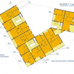 Progetto per edificio residenziale (Grosseto), pianta